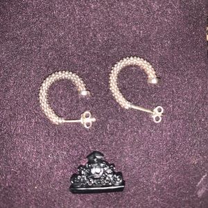 Lagos 1/2” hoop Caviar earrings